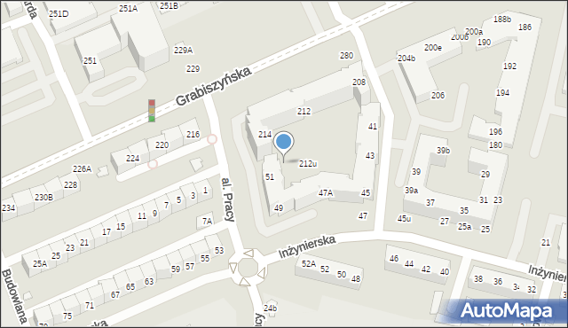 Wrocław, Grabiszyńska, 214u, mapa Wrocławia
