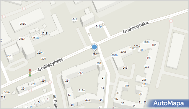 Wrocław, Grabiszyńska, 280, mapa Wrocławia