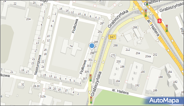 Wrocław, Grabiszyńska, 299, mapa Wrocławia