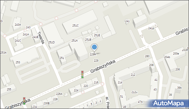 Wrocław, Grabiszyńska, 299A, mapa Wrocławia