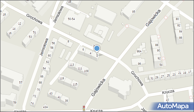 Wrocław, Grochowa, 2, mapa Wrocławia