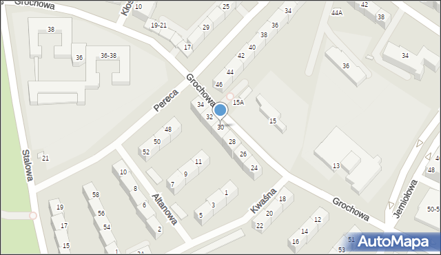 Wrocław, Grochowa, 30, mapa Wrocławia