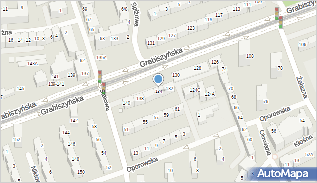 Wrocław, Grabiszyńska, 134, mapa Wrocławia