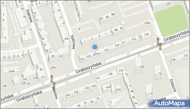 Wrocław, Grabiszyńska, 127, mapa Wrocławia