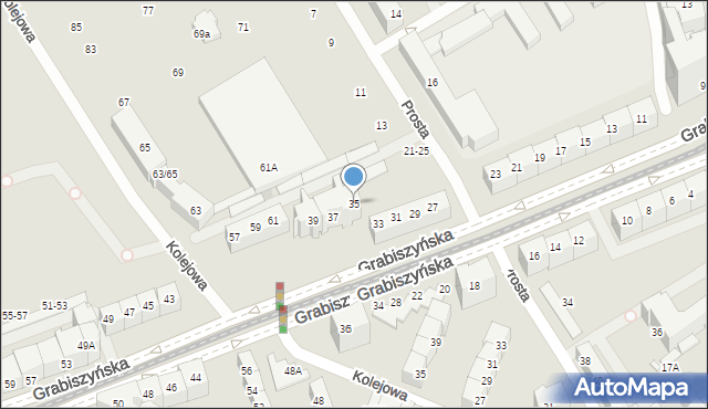 Wrocław, Grabiszyńska, 35, mapa Wrocławia