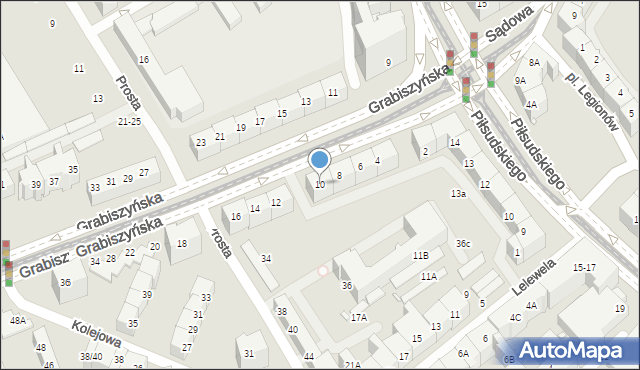 Wrocław, Grabiszyńska, 10, mapa Wrocławia