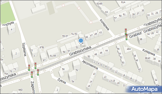 Wrocław, Grabiszyńska, 51, mapa Wrocławia