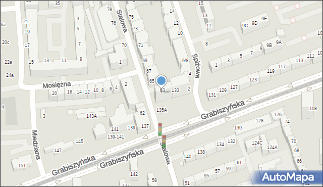 Wrocław, Grabiszyńska, 63b, mapa Wrocławia