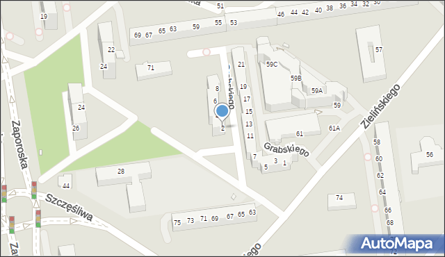 Wrocław, Grabskiego Władysława, 2, mapa Wrocławia