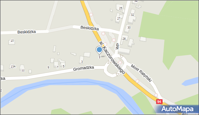 Wrocław, Gromadzka, 1, mapa Wrocławia