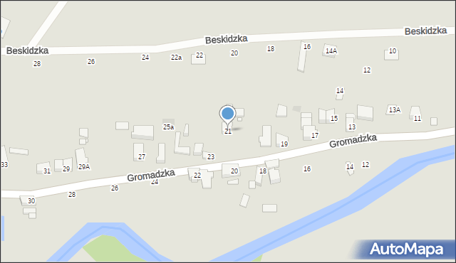 Wrocław, Gromadzka, 21, mapa Wrocławia