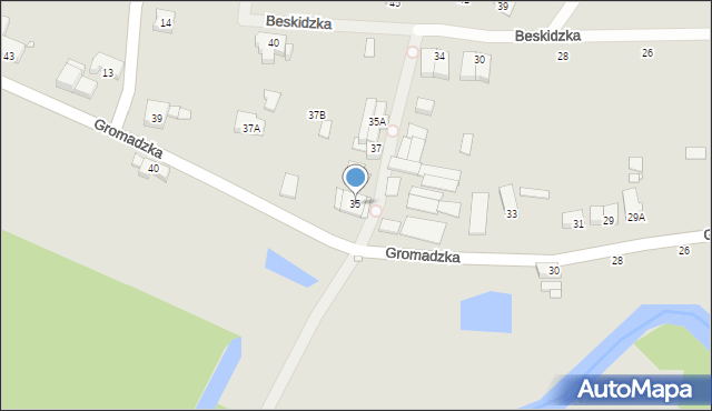 Wrocław, Gromadzka, 35, mapa Wrocławia