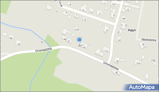 Wrocław, Gromadzka, 45, mapa Wrocławia