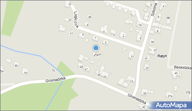 Wrocław, Gromadzka, 47A, mapa Wrocławia