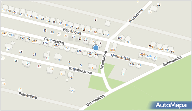 Wrocław, Gromadzka, 65, mapa Wrocławia