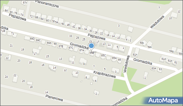 Wrocław, Gromadzka, 65E, mapa Wrocławia