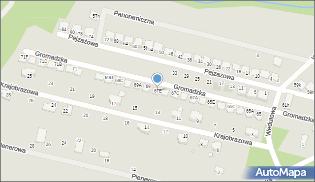 Wrocław, Gromadzka, 67E, mapa Wrocławia