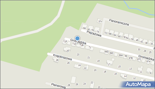 Wrocław, Gromadzka, 71C, mapa Wrocławia