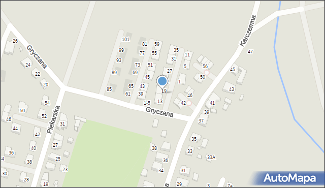 Wrocław, Gryczana, 17, mapa Wrocławia