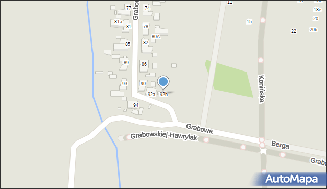 Wrocław, Grabowa, 92b, mapa Wrocławia