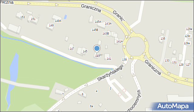 Wrocław, Graniczna, 143, mapa Wrocławia