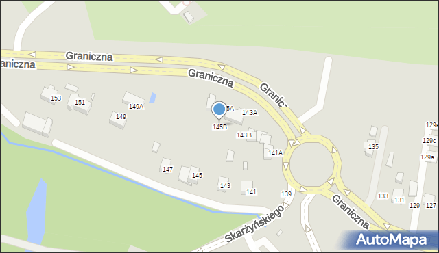 Wrocław, Graniczna, 145B, mapa Wrocławia