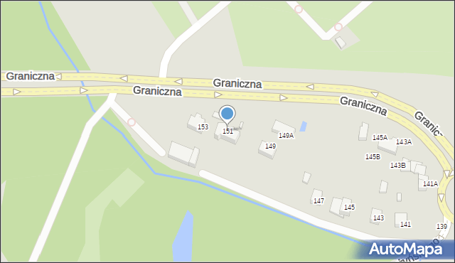 Wrocław, Graniczna, 151, mapa Wrocławia