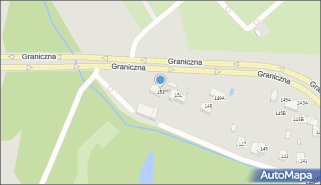 Wrocław, Graniczna, 153, mapa Wrocławia