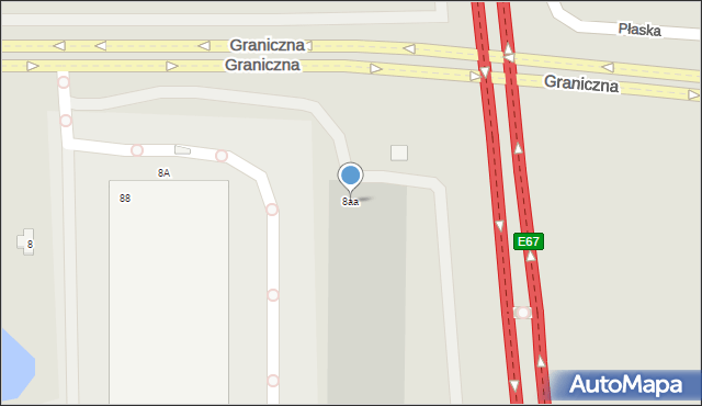 Wrocław, Graniczna, 8aa, mapa Wrocławia