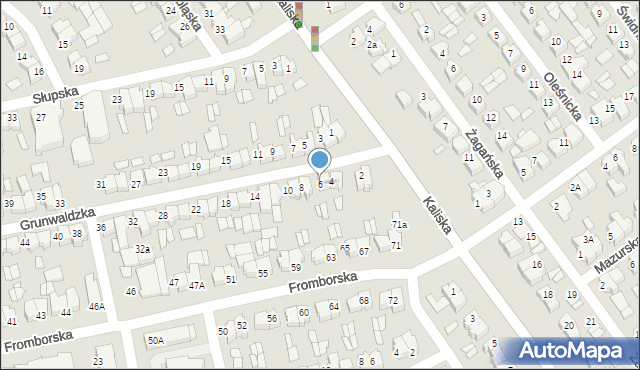 Września, Grunwaldzka, 6, mapa Wrześni