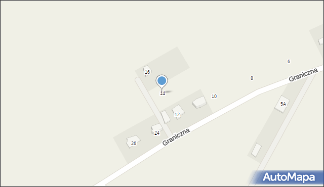Wsola, Graniczna, 14, mapa Wsola