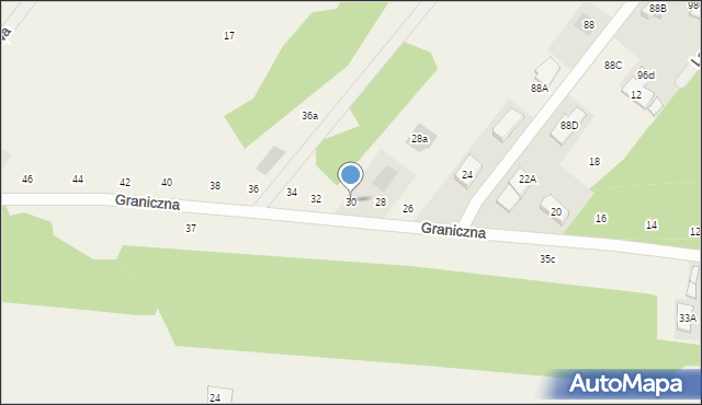 Wyględy, Graniczna, 30, mapa Wyględy