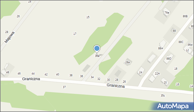 Wyględy, Graniczna, 36a, mapa Wyględy