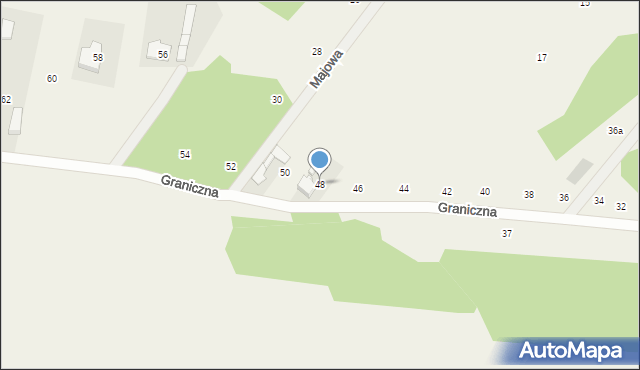 Wyględy, Graniczna, 48, mapa Wyględy