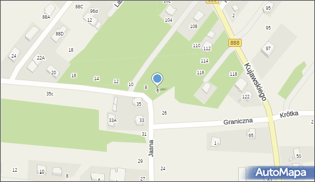 Wyględy, Graniczna, 6, mapa Wyględy