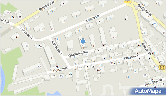Wyrzysk, Grunwaldzka, 8, mapa Wyrzysk
