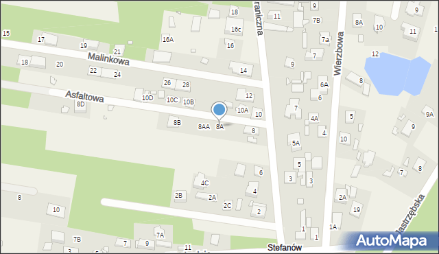 Żabieniec, Graniczna, 8A, mapa Żabieniec