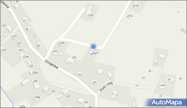 Zaborze, Grojecka, 107c, mapa Zaborze