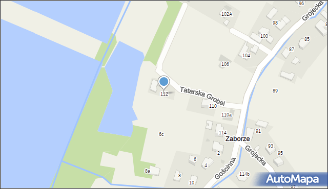 Zaborze, Grojecka, 112, mapa Zaborze