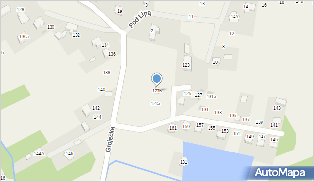 Zaborze, Grojecka, 123b, mapa Zaborze
