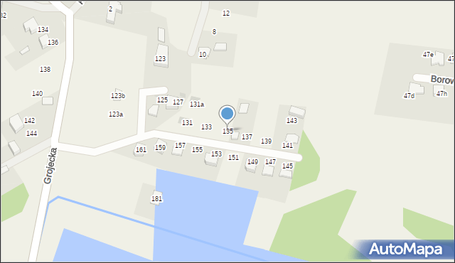 Zaborze, Grojecka, 135, mapa Zaborze