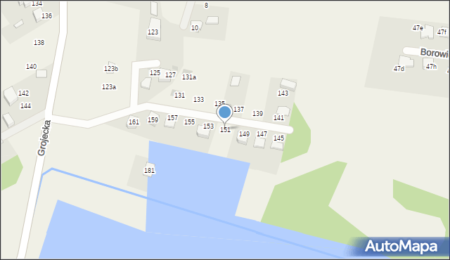Zaborze, Grojecka, 151, mapa Zaborze