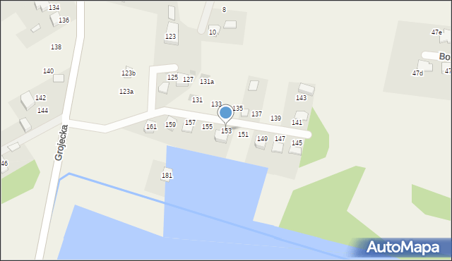 Zaborze, Grojecka, 153, mapa Zaborze
