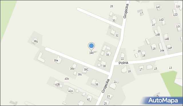 Zaborze, Grojecka, 34b, mapa Zaborze