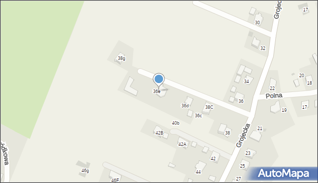 Zaborze, Grojecka, 38E, mapa Zaborze