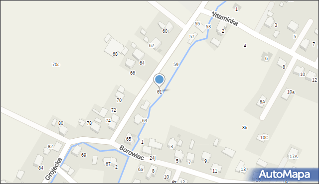 Zaborze, Grojecka, 61, mapa Zaborze