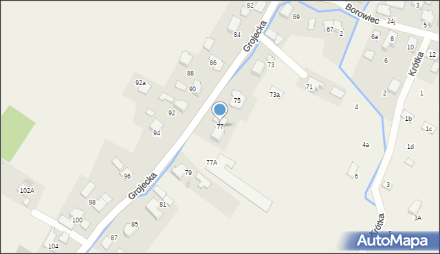 Zaborze, Grojecka, 77, mapa Zaborze