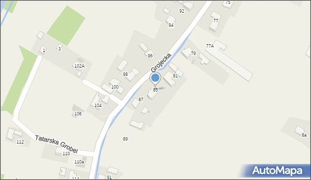 Zaborze, Grojecka, 85, mapa Zaborze