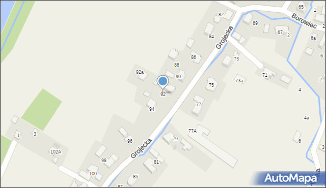 Zaborze, Grojecka, 92, mapa Zaborze