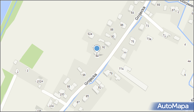 Zaborze, Grojecka, 94, mapa Zaborze